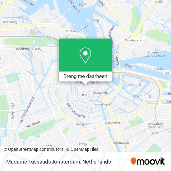Madame Tussauds Amsterdam kaart