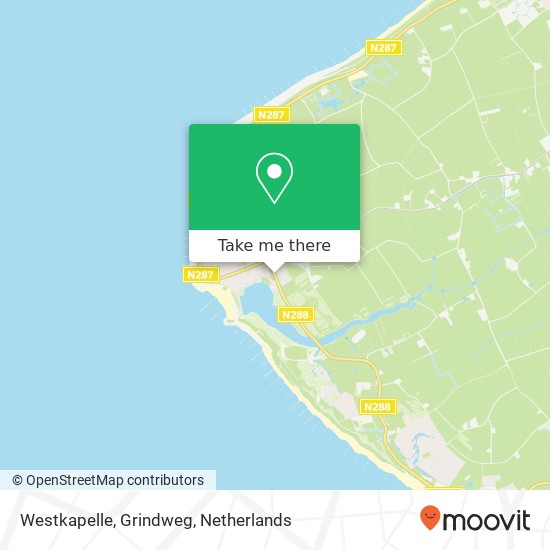 Westkapelle, Grindweg kaart