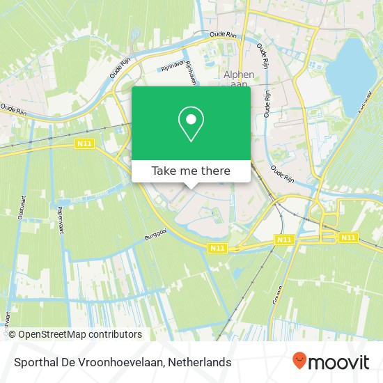 Sporthal De Vroonhoevelaan kaart