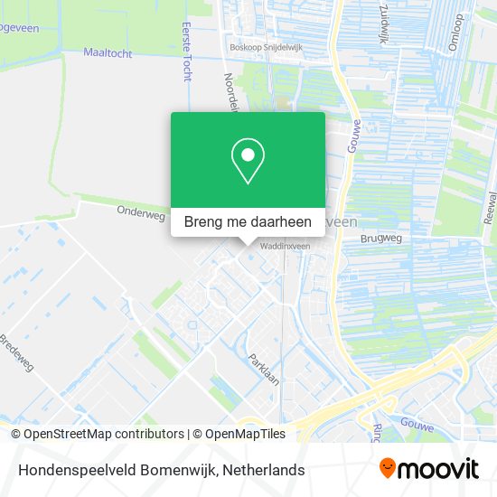 Hondenspeelveld Bomenwijk kaart