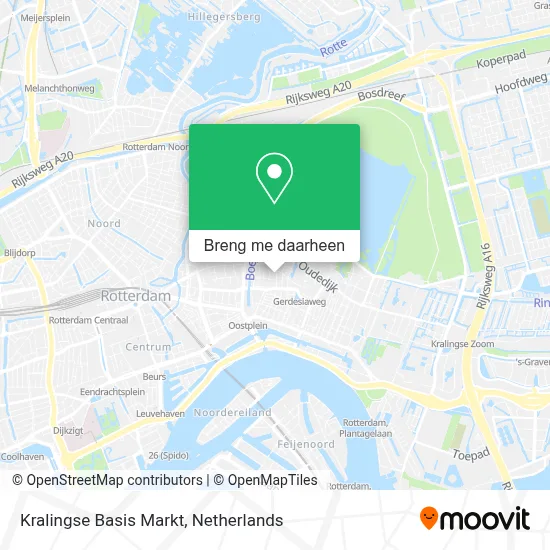 Kralingse Basis Markt kaart