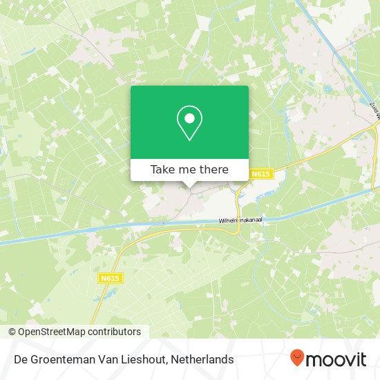 De Groenteman Van Lieshout kaart