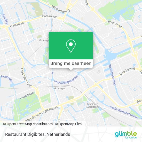 Restaurant Digibites kaart