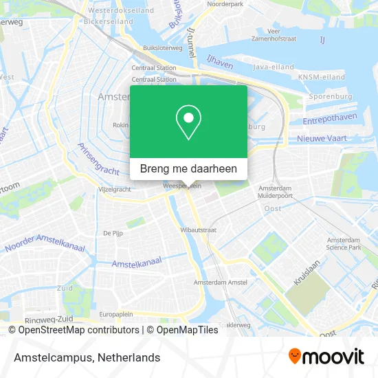 Amstelcampus kaart