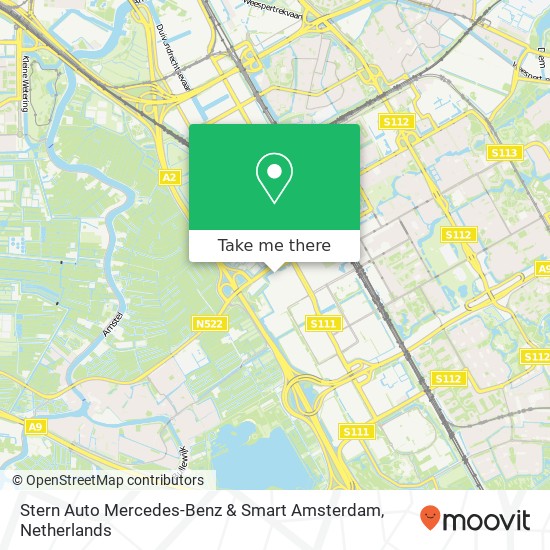 Stern Auto Mercedes-Benz & Smart Amsterdam kaart