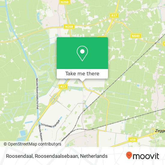 Roosendaal, Roosendaalsebaan kaart