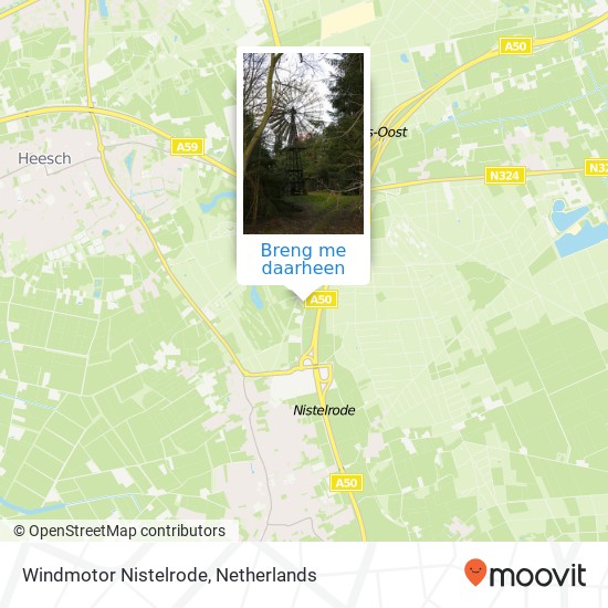 Windmotor Nistelrode kaart