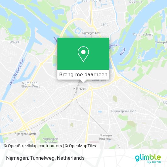 Nijmegen, Tunnelweg kaart