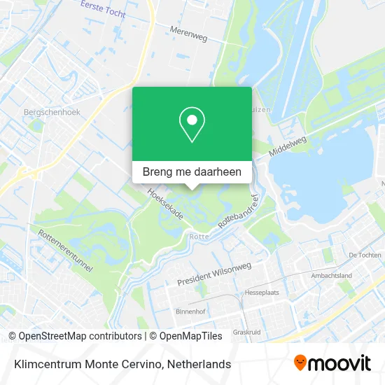 Klimcentrum Monte Cervino kaart