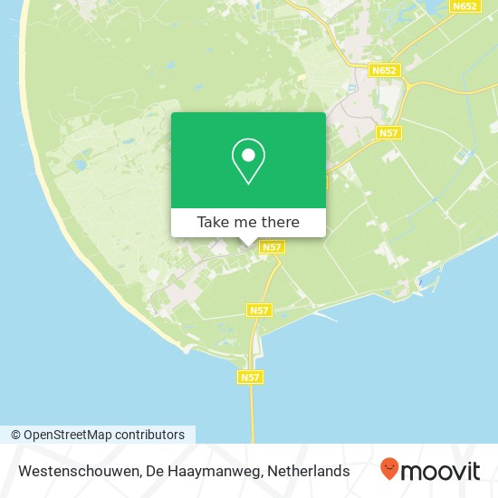 Westenschouwen, De Haaymanweg kaart