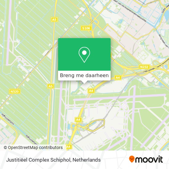 Justitiëel Complex Schiphol kaart
