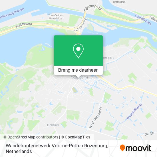 Wandelroutenetwerk Voorne-Putten Rozenburg kaart