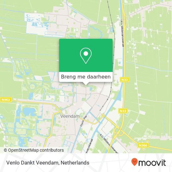 Venlo Dankt Veendam kaart