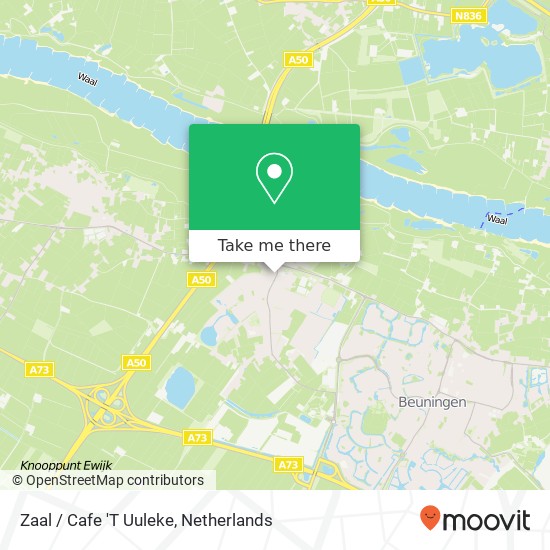 Zaal / Cafe 'T Uuleke kaart