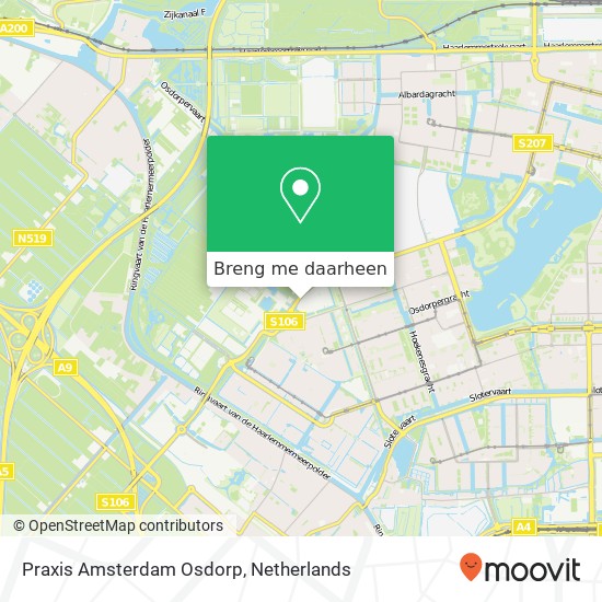 Praxis Amsterdam Osdorp kaart