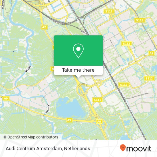 Audi Centrum Amsterdam kaart