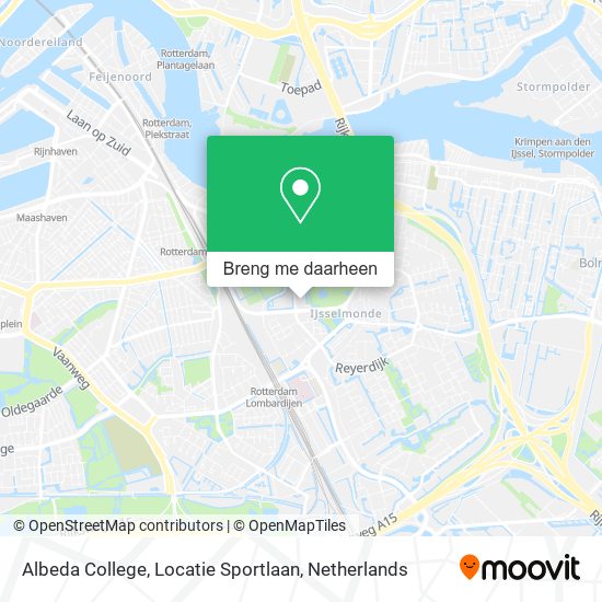 Albeda College, Locatie Sportlaan kaart