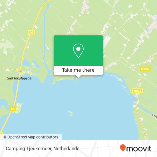 Camping Tjeukemeer kaart