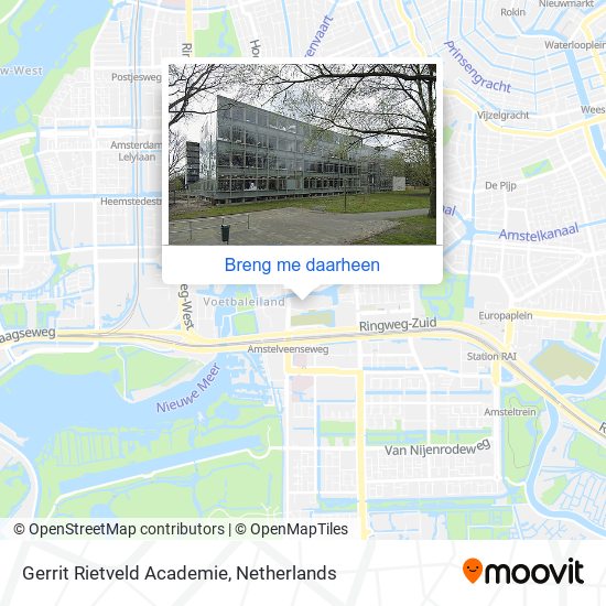 Gerrit Rietveld Academie kaart