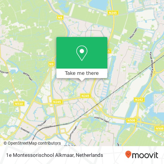 1e Montessorischool Alkmaar kaart