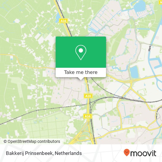 Bakkerij Prinsenbeek kaart