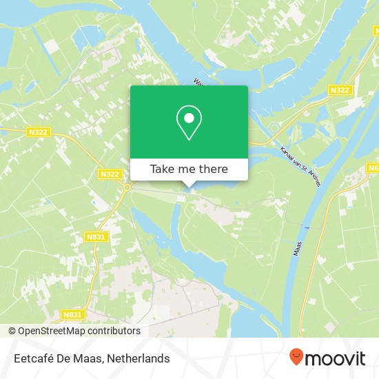Eetcafé De Maas kaart