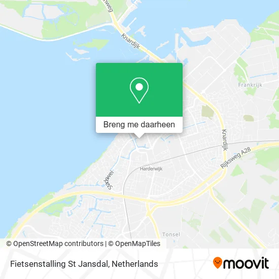 Fietsenstalling St Jansdal kaart