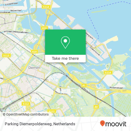 Parking Diemerpolderweg kaart