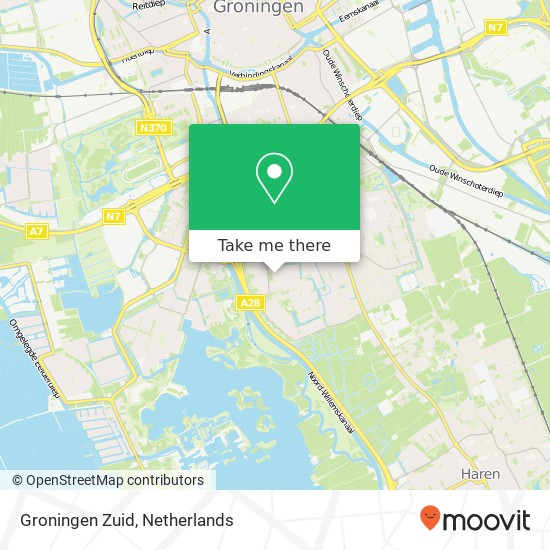 Groningen Zuid kaart