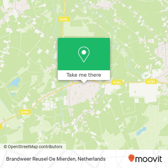 Brandweer Reusel-De Mierden kaart