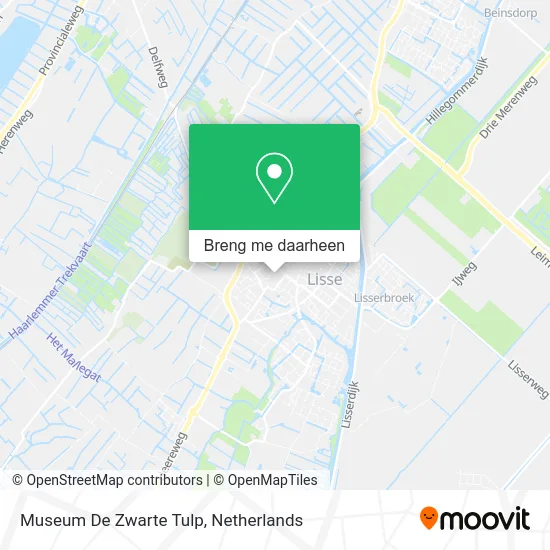 Museum De Zwarte Tulp kaart