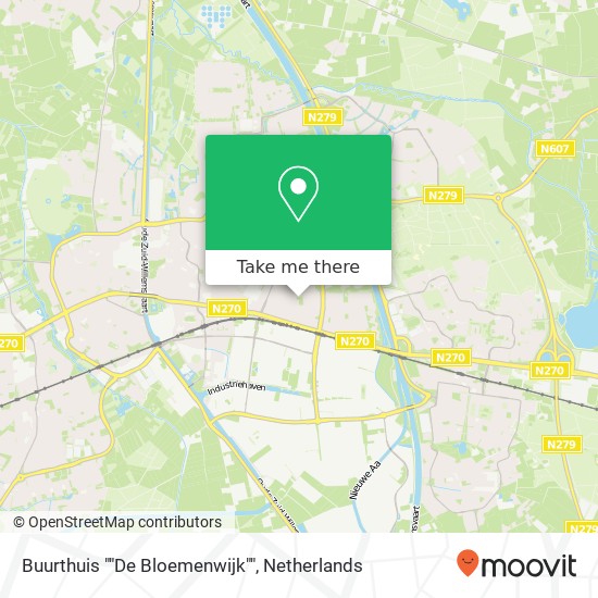 Buurthuis ""De Bloemenwijk"" kaart