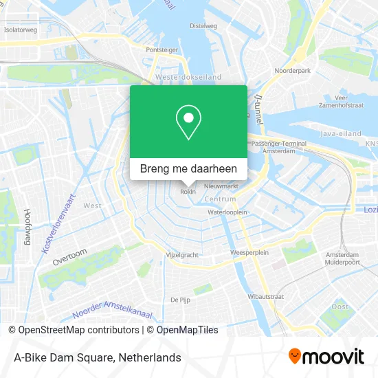 A-Bike Dam Square kaart