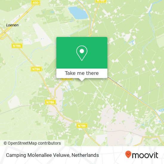 Camping Molenallee Veluwe kaart