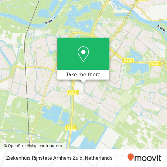 Ziekenhuis Rijnstate Arnhem-Zuid kaart