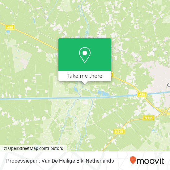 Processiepark Van De Heilige Eik kaart