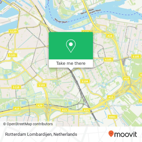 Rotterdam Lombardijen kaart