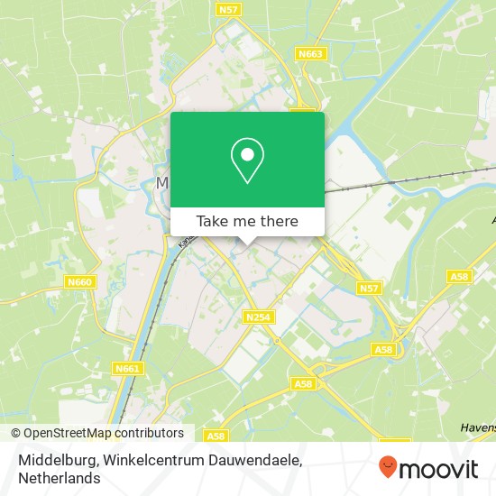 Middelburg, Winkelcentrum Dauwendaele kaart