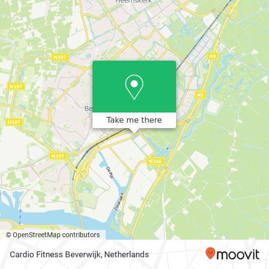 Cardio Fitness Beverwijk kaart