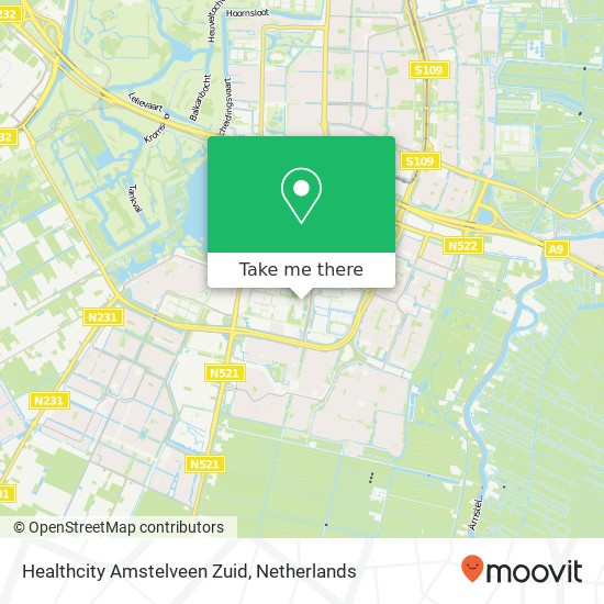 Healthcity Amstelveen Zuid kaart