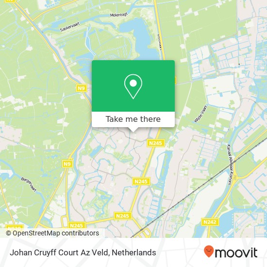 Johan Cruyff Court Az Veld kaart