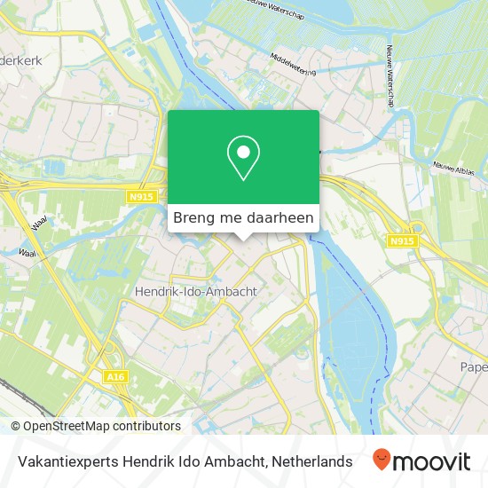 Vakantiexperts Hendrik Ido Ambacht kaart