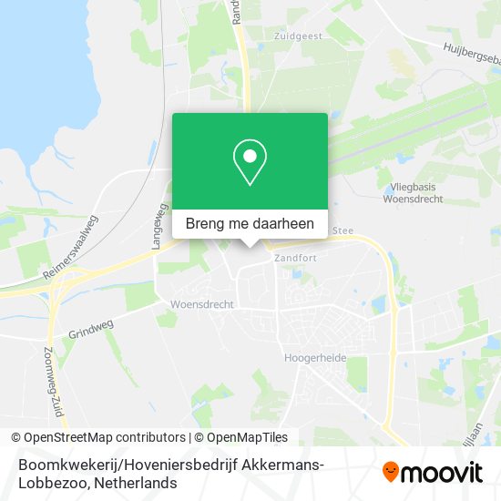 Boomkwekerij / Hoveniersbedrijf Akkermans-Lobbezoo kaart