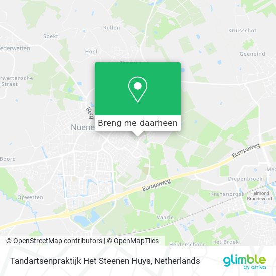 Tandartsenpraktijk Het Steenen Huys kaart