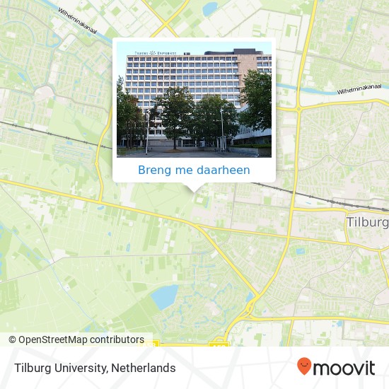 Tilburg University kaart