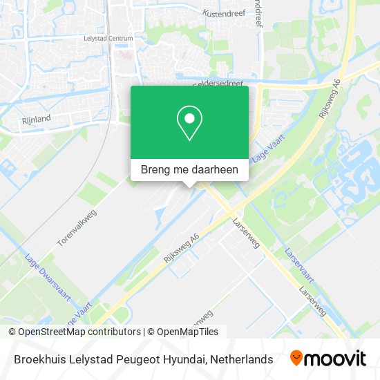 Broekhuis Lelystad Peugeot Hyundai kaart