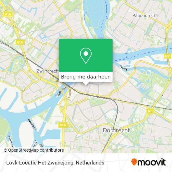 Lovk-Locatie Het Zwanejong kaart