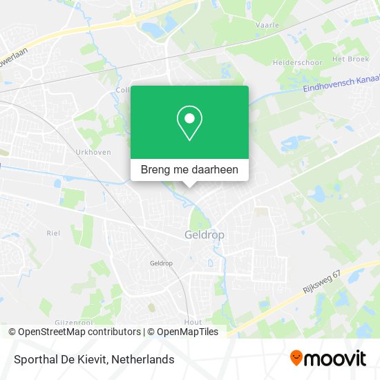 Sporthal De Kievit kaart