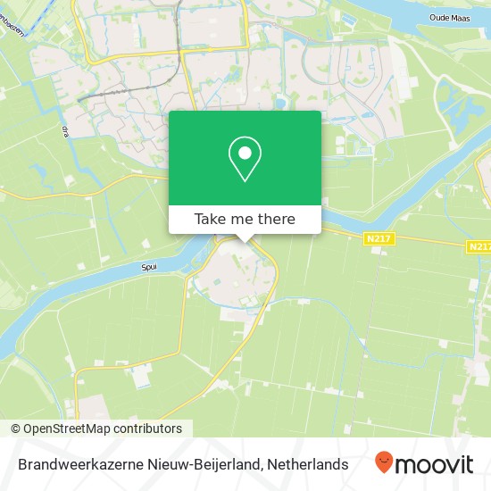 Brandweerkazerne Nieuw-Beijerland kaart