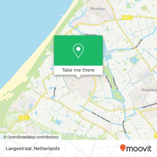 Langestraat kaart